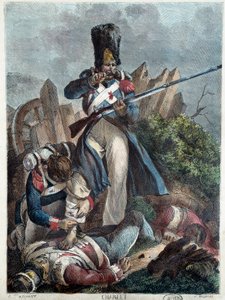 Il soldato francese. (Granatiere I impero) Incisione di Nicolas Toussaint Charlet
