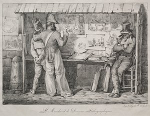 Il commerciante di litografie da Nicolas Toussaint Charlet