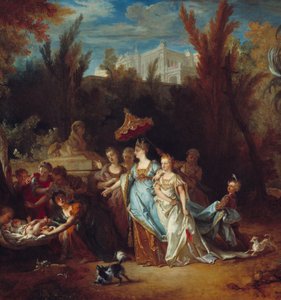 (dettaglio) del dipinto “Mosè salva le acque”. Dipinto di Nicolas De Largilliere (1656-1746)