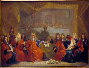 Il prevosto dei mercanti e gli scabini della città di Parigi deliberano sulla festa offerta a Luigi XIV per la sua convalescenza il 30 gennaio da Nicolas de Largillière