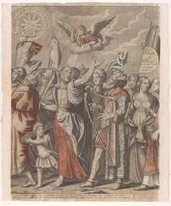 Trionfo di Cristo con figure del Vecchio e Nuovo Testamento (seconda parte) da Nicolas de Larmessin (I)