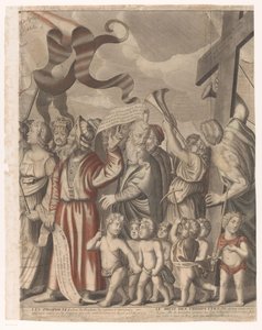 Trionfo di Cristo con figure del Vecchio e Nuovo Testamento (quarto parte) da Nicolas de Larmessin (I)