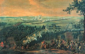 La battaglia di Lesnaya, 1720 da Nicolas de Larmessin