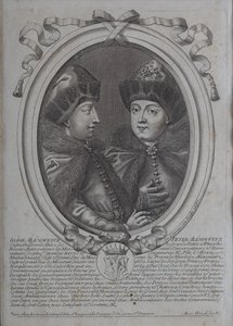 Gli zar Ivan Alexeyevich e Pietro Alexeyevich di Russia da Nicolas de Larmessin