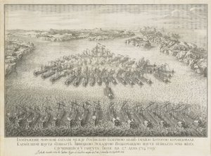 La battaglia navale di Gangut il 27 luglio 1714 da Nicolas de Larmessin II