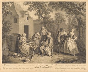 La vecchiaia da Nicolas de Larmessin IV after Nicolas Lancret