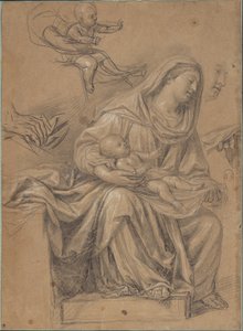 Madonna seduta con il Bambino sulle ginocchia e studi correlati