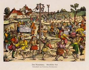 La danza del naso a una festa rurale da Nicolaus Meldemann