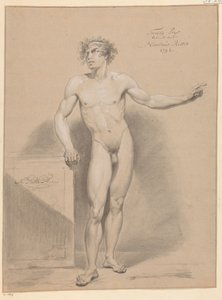Nudo maschile in piedi, visto di fronte (2° premio 1796) da Nicolaus Ritter jr.