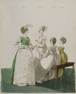 Quattro ragazze in abiti da ballo dalla 