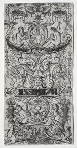Pannello ornamentale con iscrizione Victoria Augusta da Nicoletto da Modena