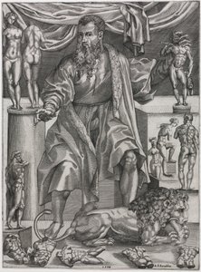 Ritratto di Baccio Bandinelli con leone da Nicolo della Casa