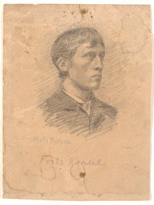 Ritratto del pittore Frits Kraul (1862-1935) in 3/4 di profilo