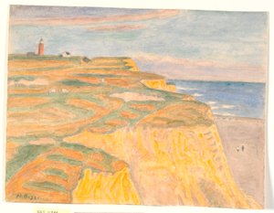Le scogliere e il faro di Bovbjerg da Niels Jakob Jakobsen Bjerre