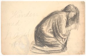 Maria inginocchiata da Niels Larsen Stevns