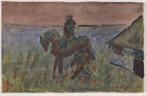 "Krushoved presso la casa di Bettefanden". Motivo dal racconto di Blicher "Bettefanden e il signore" da Niels Larsen Stevns