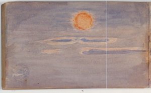 Studio del cielo con tramonto da Niels Larsen Stevns