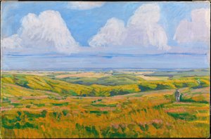 Vista da Korsdalen. Colline di Hammer da Niels Larsen Stevns