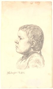 Ritratto di ragazzo di profilo verso sinistra da Niels Skovgaard