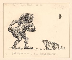 Illustrazione per Il gatto grasso da Niels Skovgaard