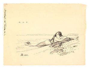 Illustrazione per "La Tempesta di Sabbia a Tisvilde" da Niels Skovgaard