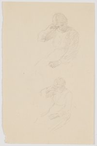 Due studi di giovane ragazza seduta da Niels Skovgaard