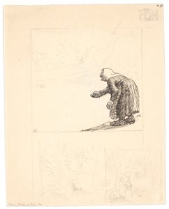Bozza per "Vilderik Kongesøn og Miseri Mø" (f.o.) e "Den lille slange" (due studi f.n.) da Niels Skovgaard