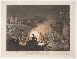 Il bivacco delle truppe norvegesi sotto la guida del principe Christian August nell