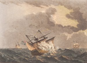 Una nave inglese colpita da un fulmine da Niels Truslew