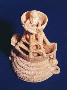 Parte superiore della Saliera del Maestro della Nave Araldica, Nigeria, Bini-Portoghese, c.1525-1600 da Nigerian