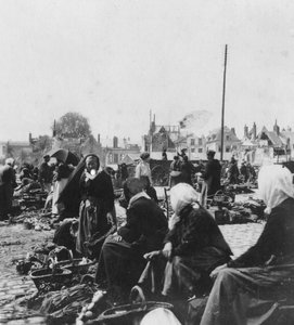 Donne del mercato, Arras, Francia, Prima Guerra Mondiale, c1914-c1918