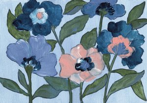 Fiori blu e color pesca da Nikita Jariwala