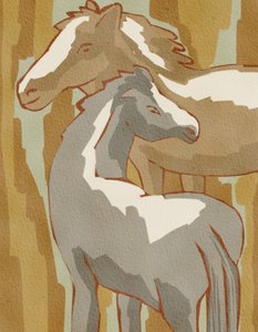 La famiglia Calm Horse da Nikita Jariwala