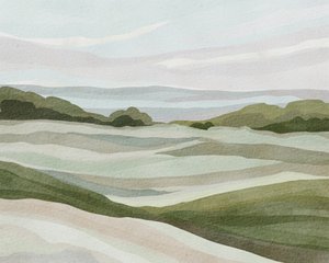 Paesaggio ondulato dai colori pastello da Nikita Jariwala