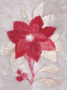 Poinsettia rossa con texture da Nikita Jariwala