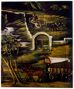 Trasporto attraverso la campagna di Zaqatala da Niko Pirosmani