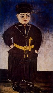 Giovane ragazzo circasso da Niko Pirosmani