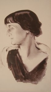 Ritratto della poetessa Anna Akhmatova 1889-1966, 1928 da Nikolai Adrianovich Tyrsa