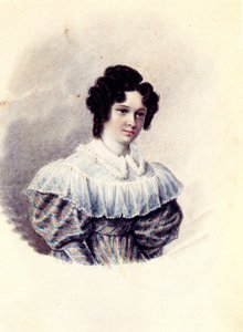 Ritratto di Alexandra Ivanovna Davydova 1802-1895, moglie del Decabrista Vasily Davydov, 1830-1839 da Nikolai Alexandrovich Bestuzhev