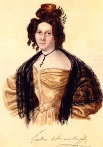 Ritratto di Prasovya Annenkova, moglie del decabrista Iwan Annenkow, 1836 da Nikolai Alexandrovich Bestuzhev