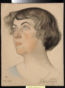 Ritratto di Alexandra Mikhailovna Kollontai, politica comunista e sovietica russa
