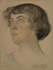 Ritratto di Alexandra Mikhailovna Kollontai 1872-1952, 1921