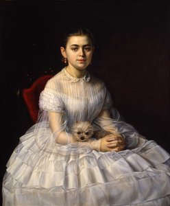 Ritratto di Varvara Alexandrovna Morozova, nata Khludova 1848-1917, 1865 da Nikolai Andreyanovich Zavaruev
