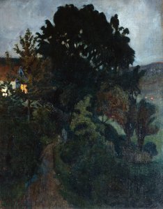 Crepuscolo autunnale nel giardino da Nikolai Astrup
