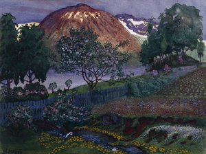 Notte di luglio nel giardino da Nikolai Astrup