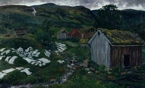 Atmosfera di tempo piovoso da Nikolai Astrup
