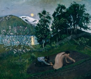Notte di primavera nel giardino