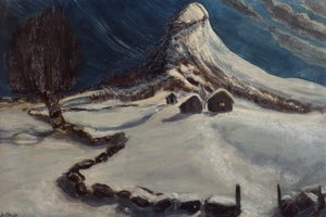 Notte invernale a fjellstølen da Nikolai Astrup