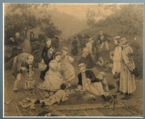 Festa del tè del proprietario terriero da Nikolai Dmitrievich Dmitriev Orenburgsky