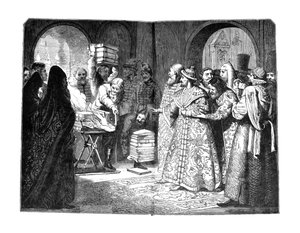 Lo zar Fëdor III brucia i libri della nobiltà russa, 1682 da Nikolai Dmitrievich Dmitriev Orenburgsky